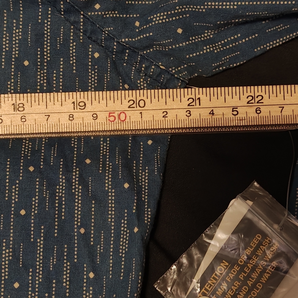 Polo Jeans Co. Collared Western Yoked Long Sleeve Button Shirt Blue & White XL - Picture 5 of 13